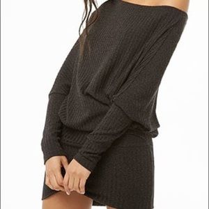 Forever21 Asymmetrical Ribbed Sweater Dress